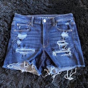 AMERICAN EAGLE SUPER STRETCH HIGH WAIST SHORTS